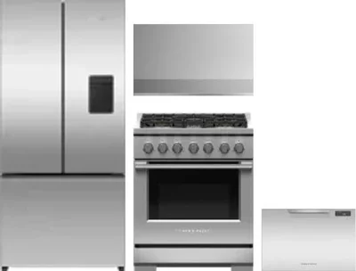 4 Piece Package Includes Refrigerator, Range, Hood And Dishwasher